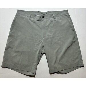 Peter Millar Shorts Mens 38 Grey Crown Sport Performance Stretch Chino Golf EUC